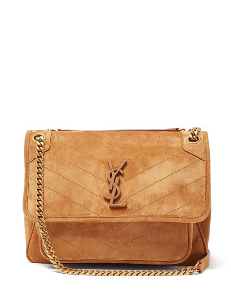 suede YSL Bag